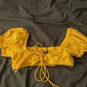 Yellow crop top size M